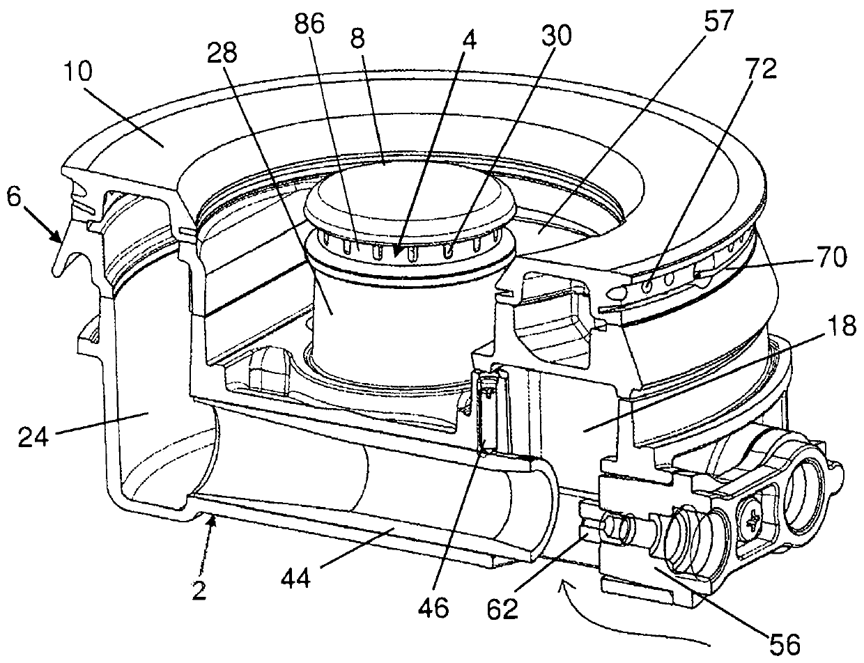 Gas burner with multiple flame rings for cooking hobs