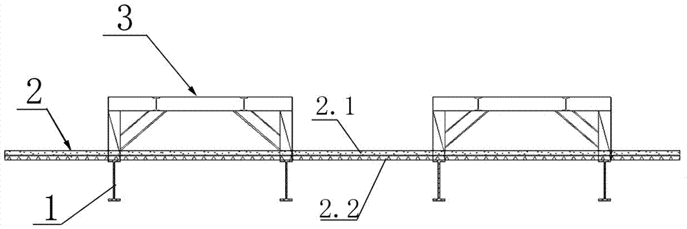 Equipment hoisting transitional supporting platform on ultrahigh building floor and construction method thereof