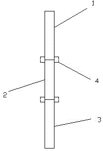 Combined supporting rod of material pressing machine