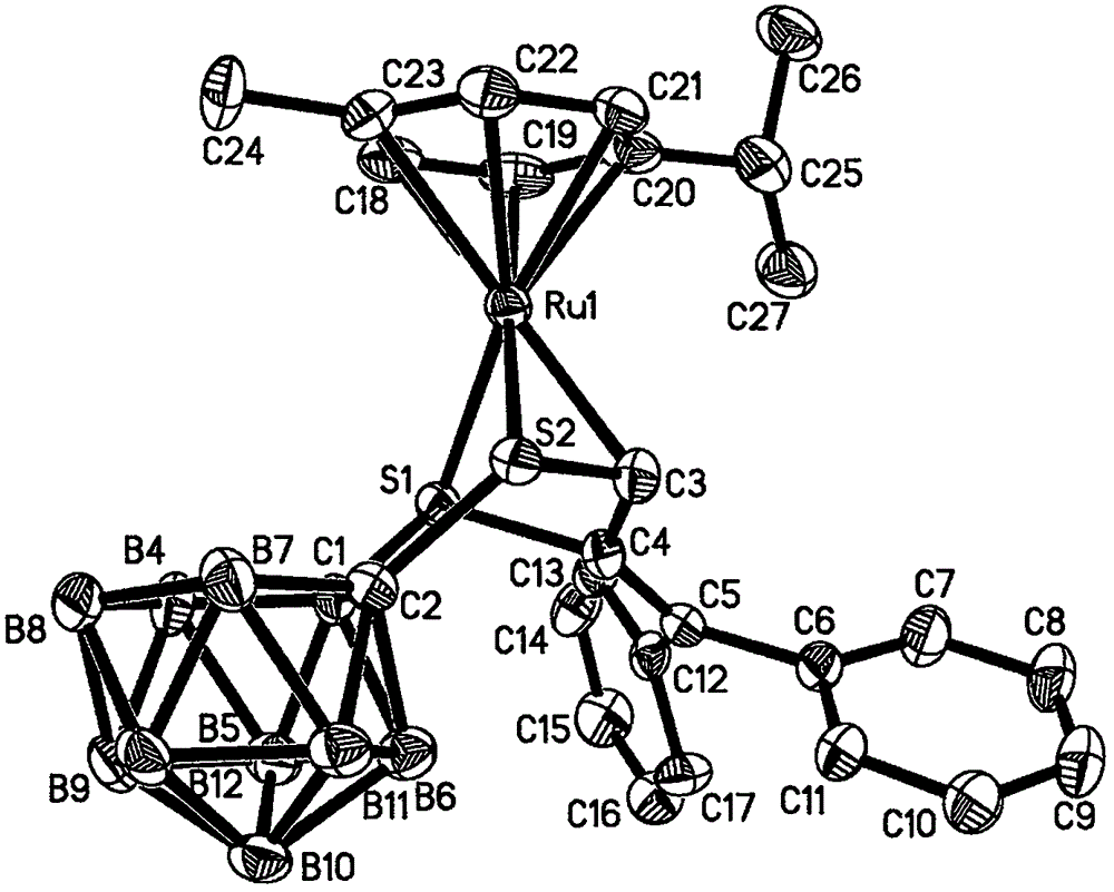 A nido-carborane containing organometallic compound crystal and a preparing method thereof
