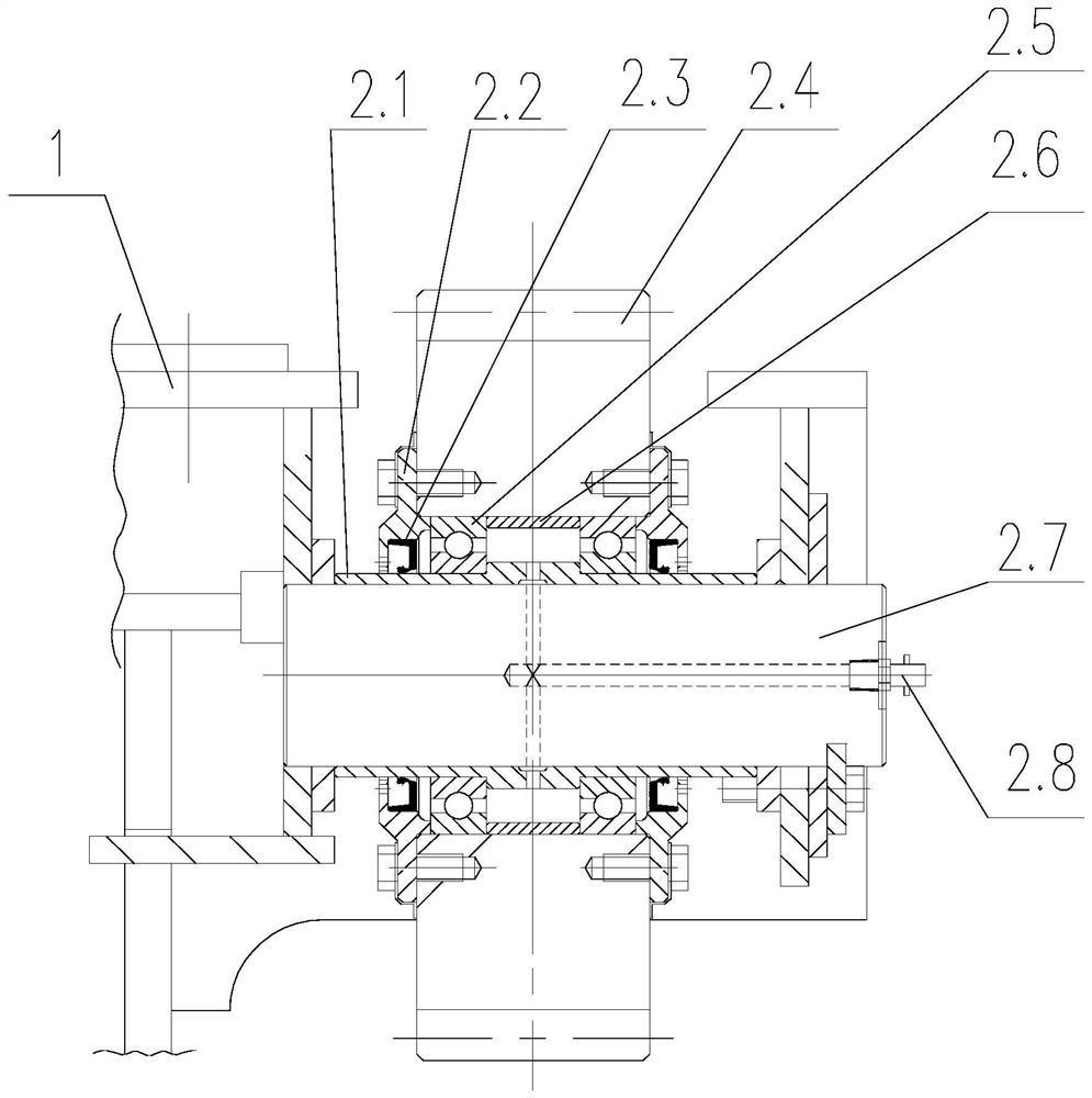 Open tooth external cart mechanism of portal crane