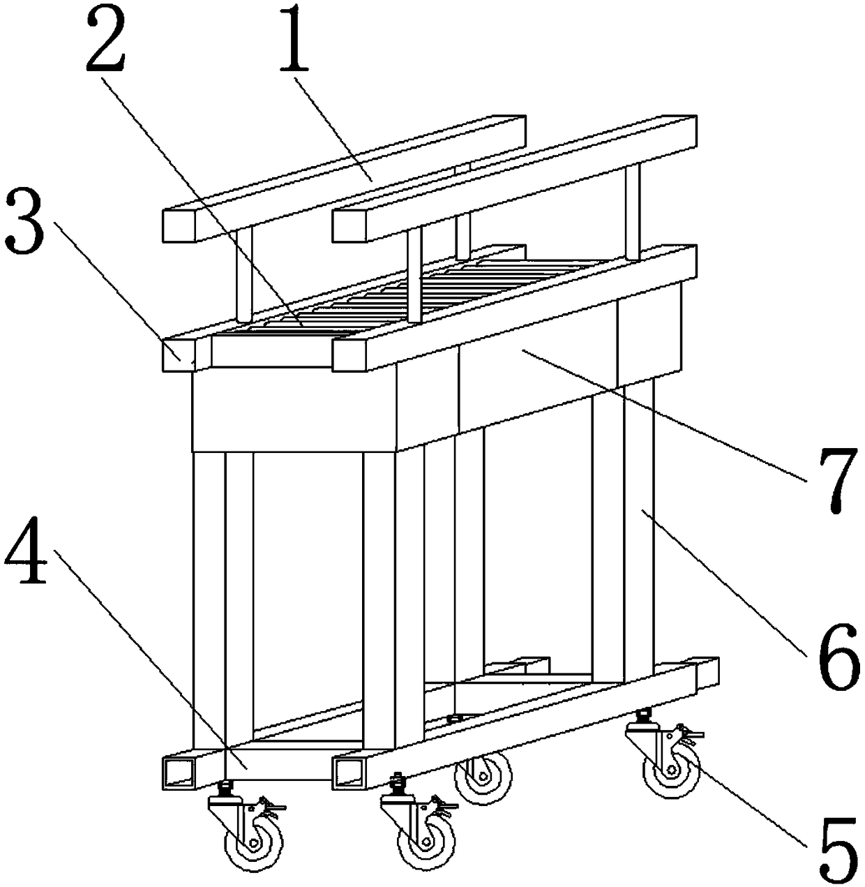 Cylinder body logistics conveying material channel