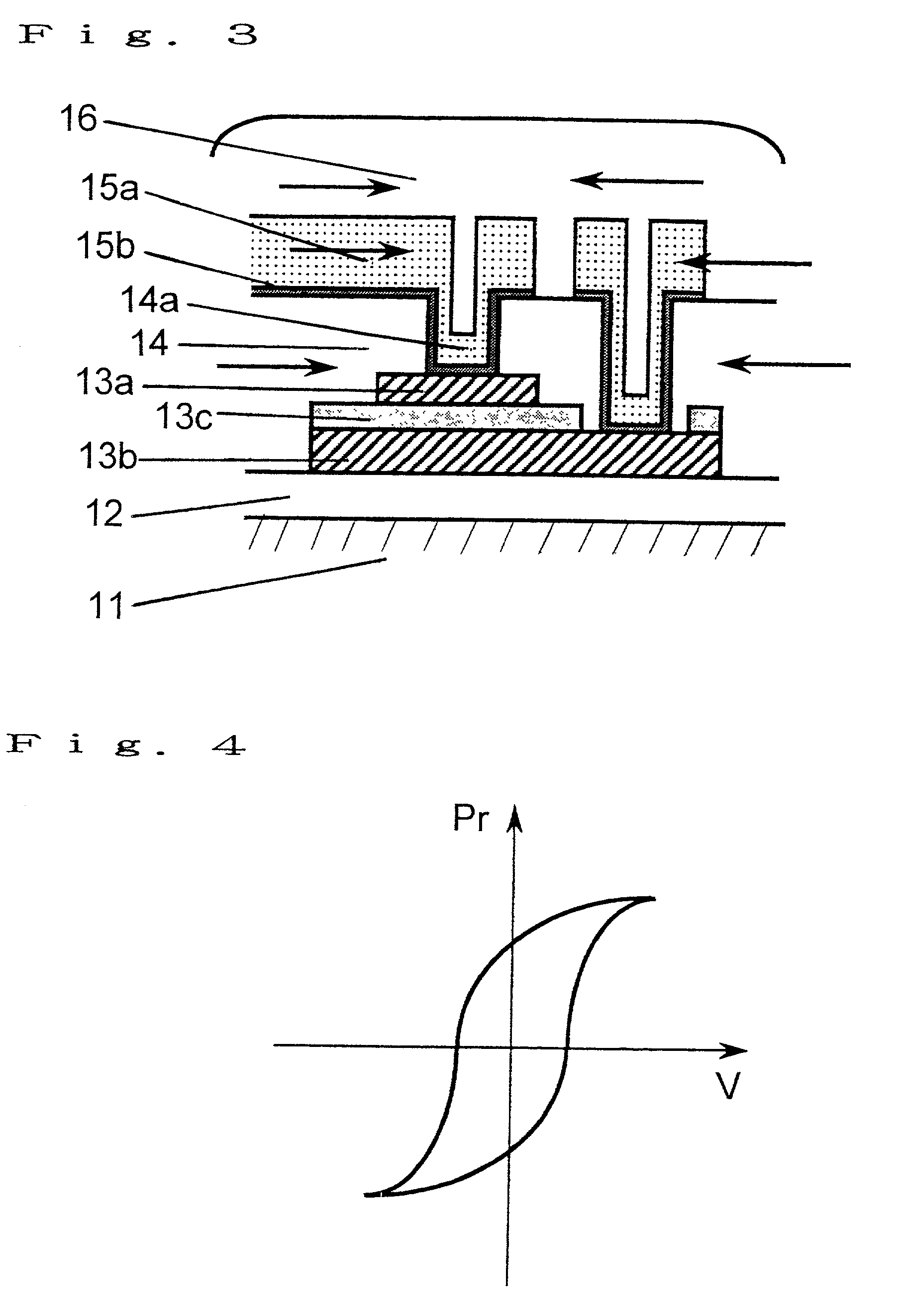 Semiconductor device having a ferroelectric capacitor with tensile stress properties