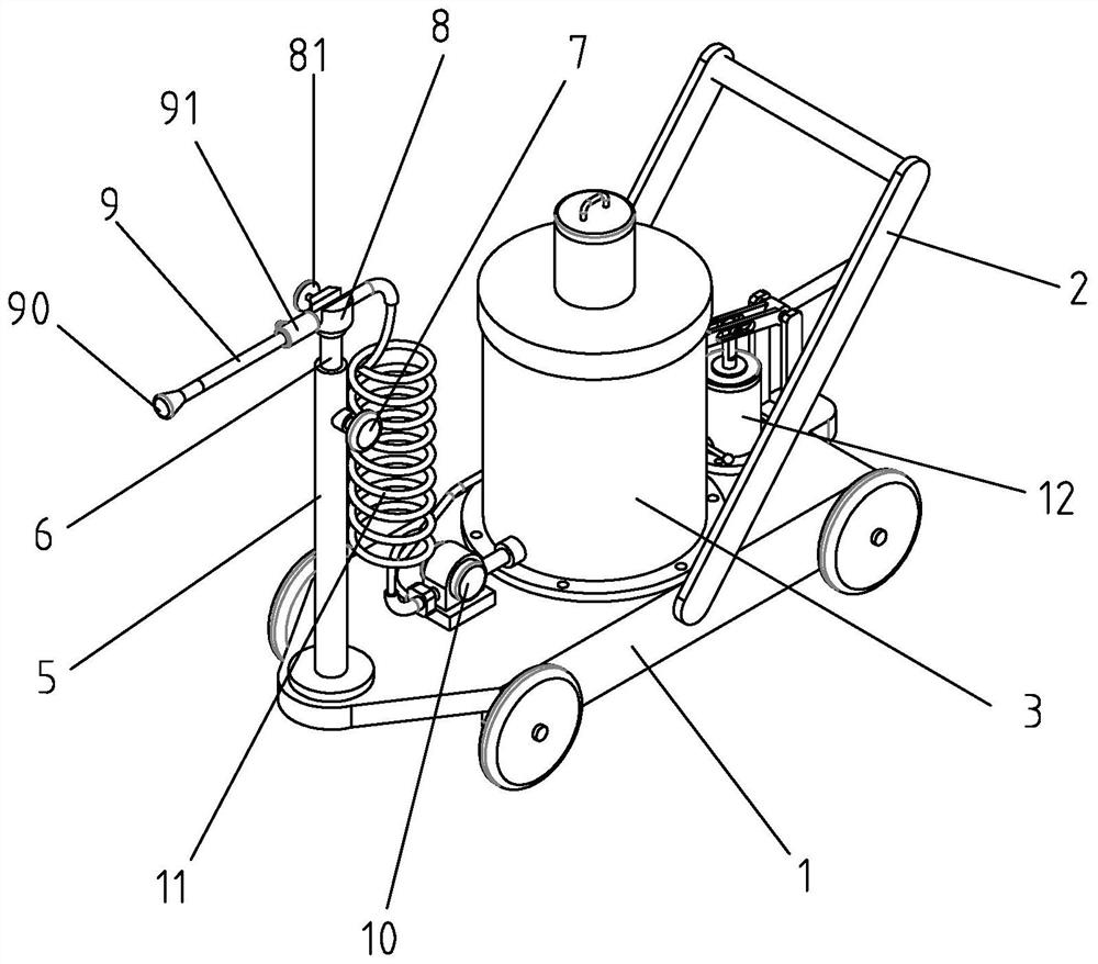 Pesticide spraying and insect killing device for garden nursery stocks