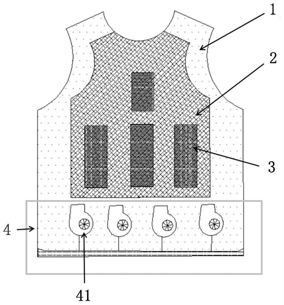 Cooling garment suitable for electric field environment