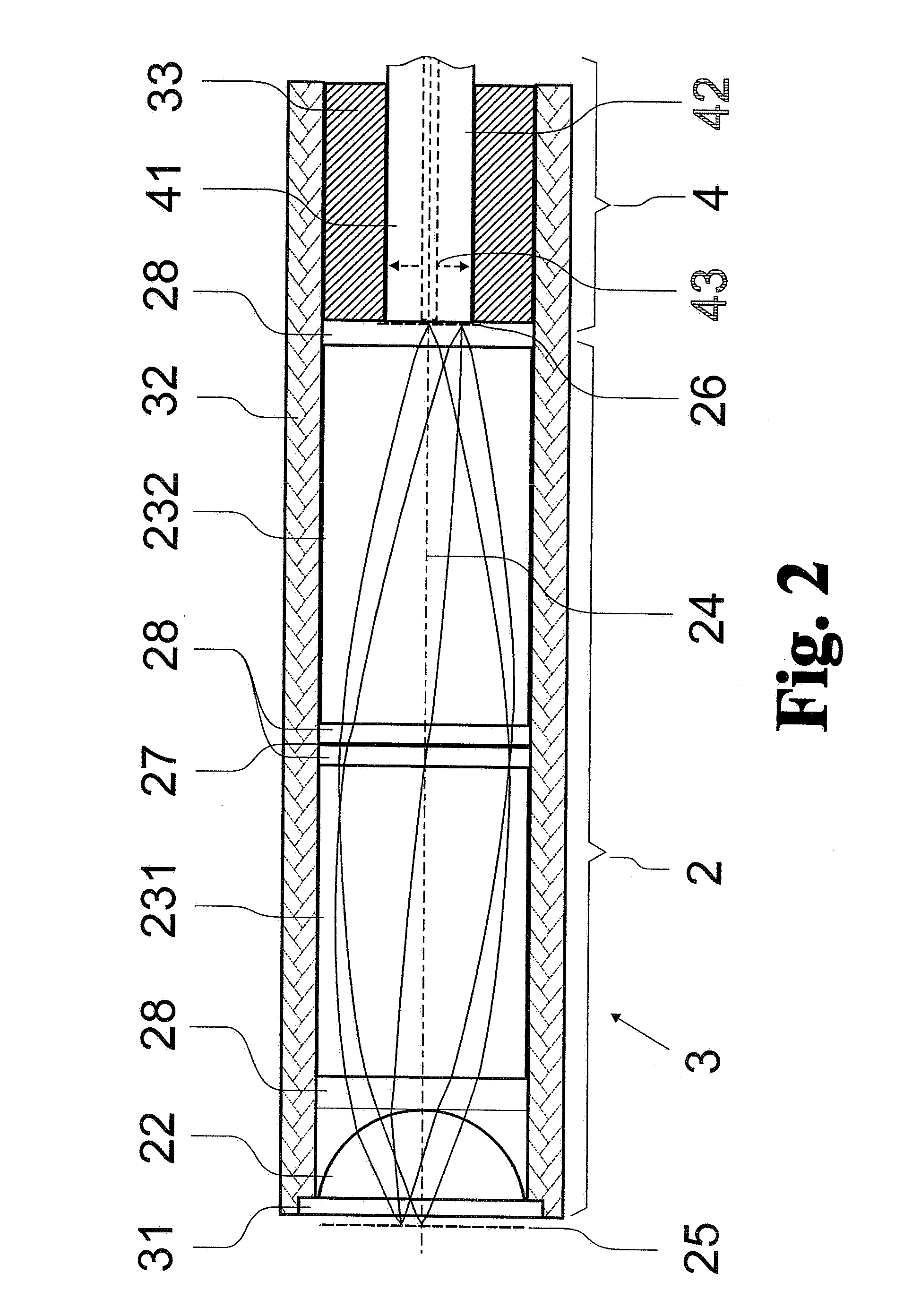 Miniaturized optically imaging system with high lateral and axial resolution