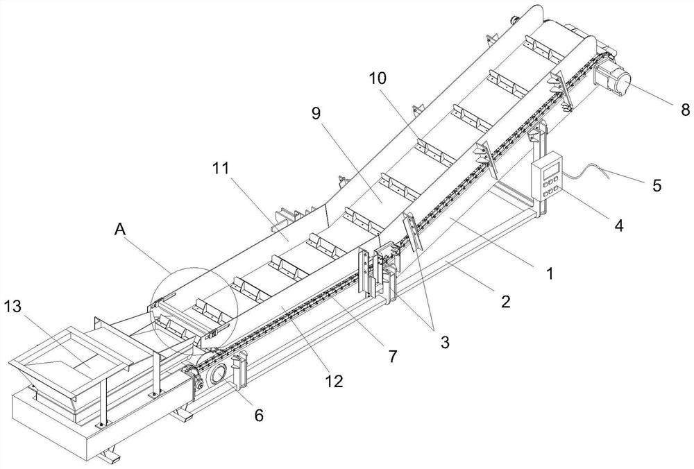 Earth-rock conveying device stable in transporting