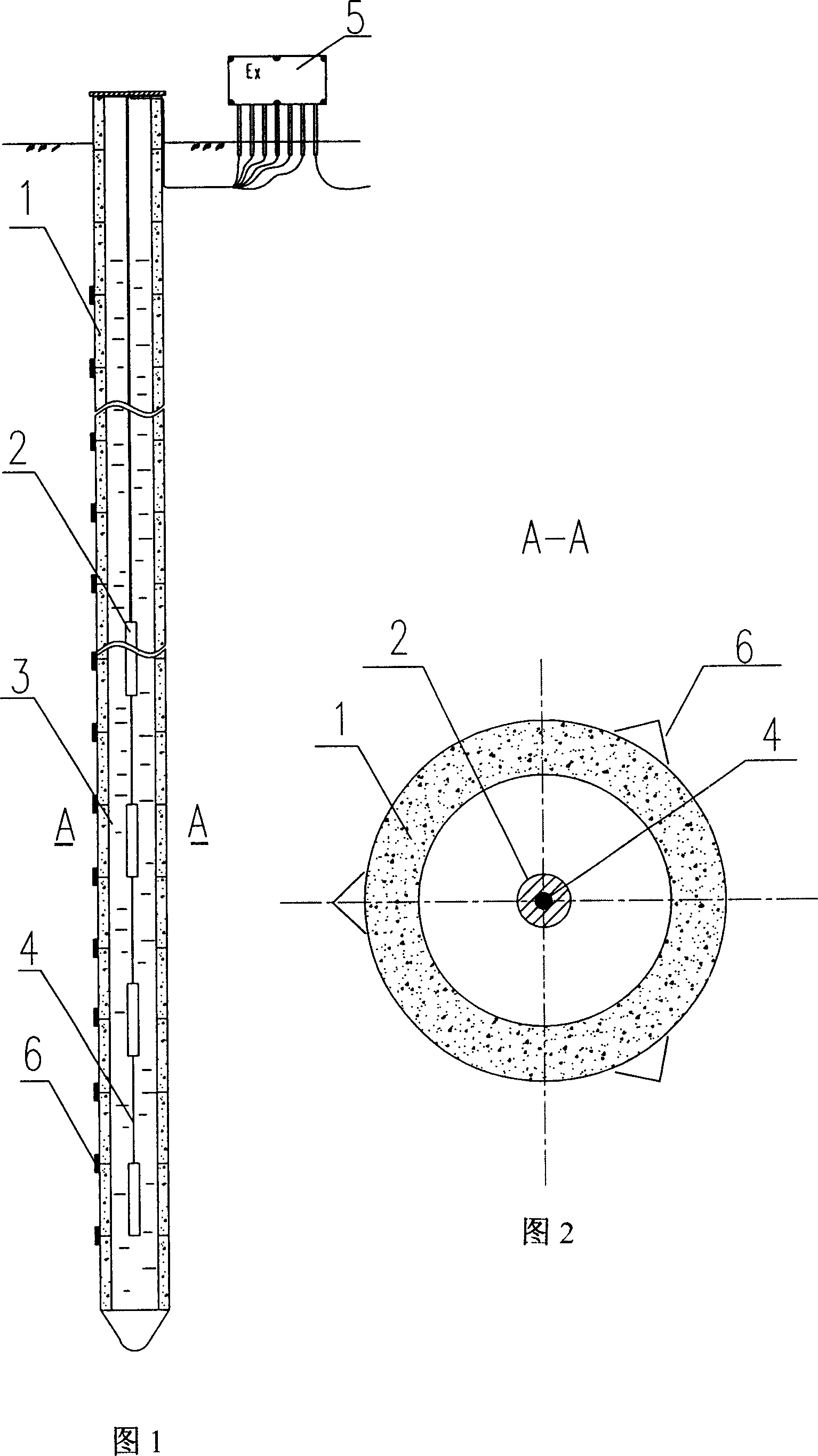 Changeable deep well anode land bed and construction method