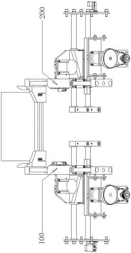 A book cutting and positioning rule mechanism in a three-side trimming machine