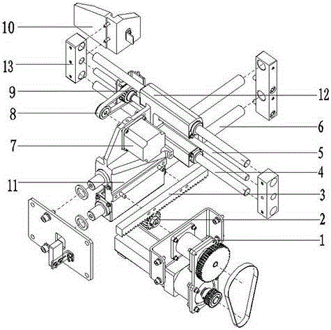 A book cutting and positioning rule mechanism in a three-side trimming machine
