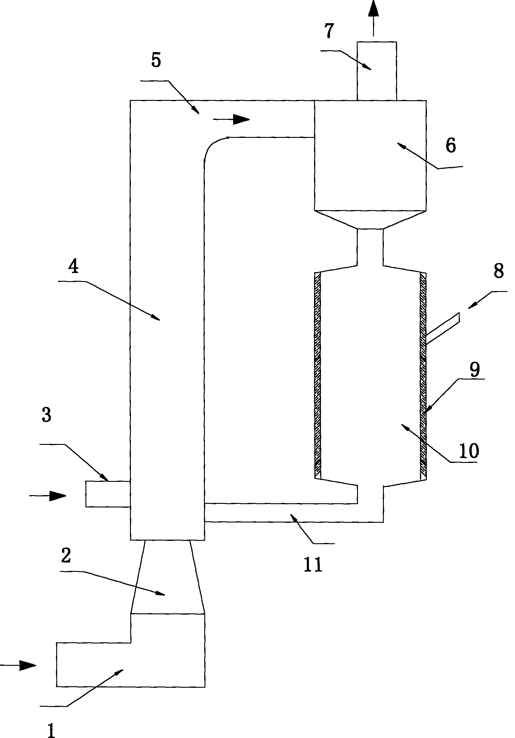 Flue gas denitration method and device by storing and reducing nitrogen oxides in circulating fluid bed