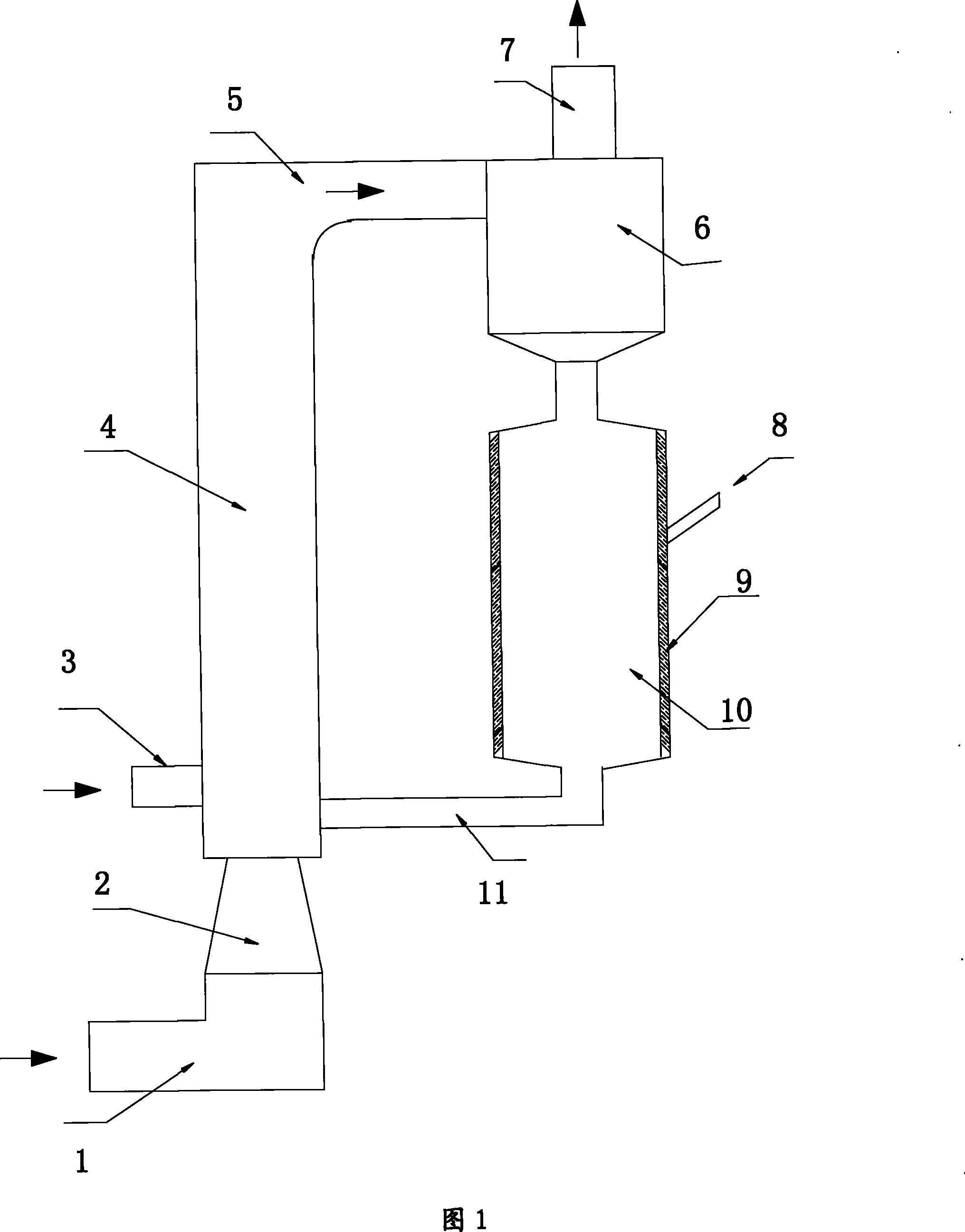 Flue gas denitration method and device by storing and reducing nitrogen oxides in circulating fluid bed