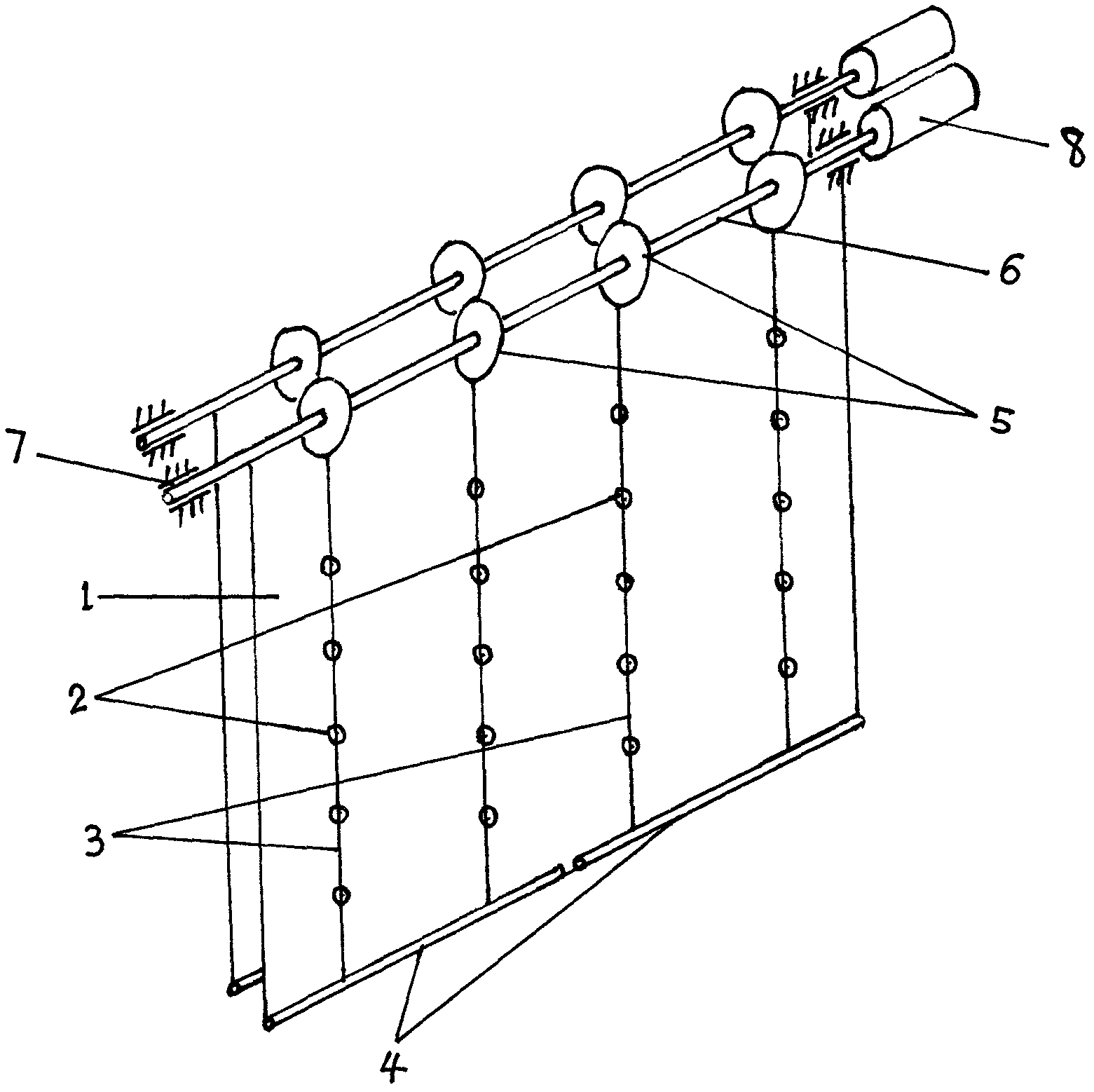 Large stage curtain starting device