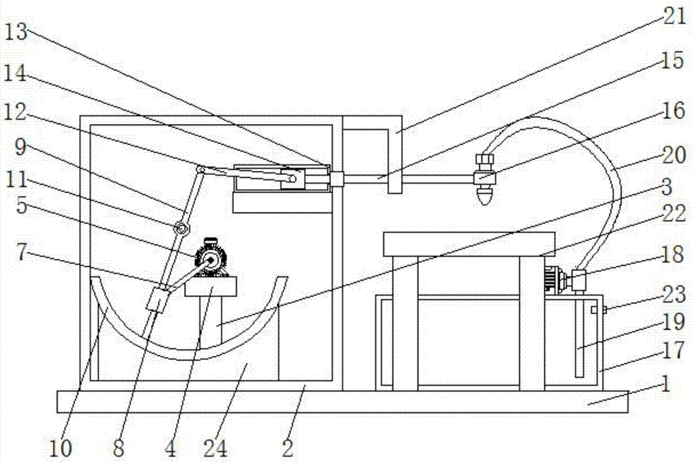 Paint spraying device for boards for computer manufacturing