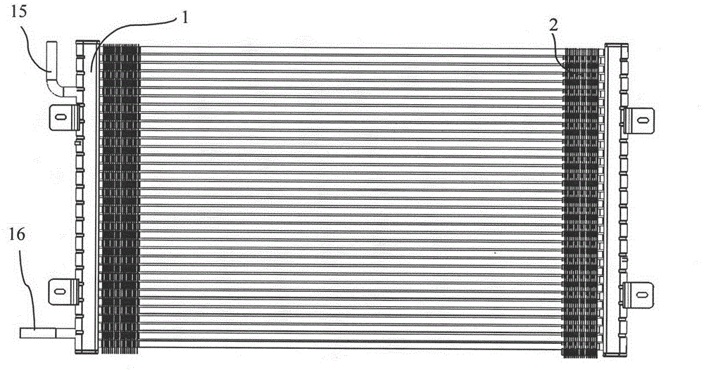 Tube fin type parallel flow heat exchanger