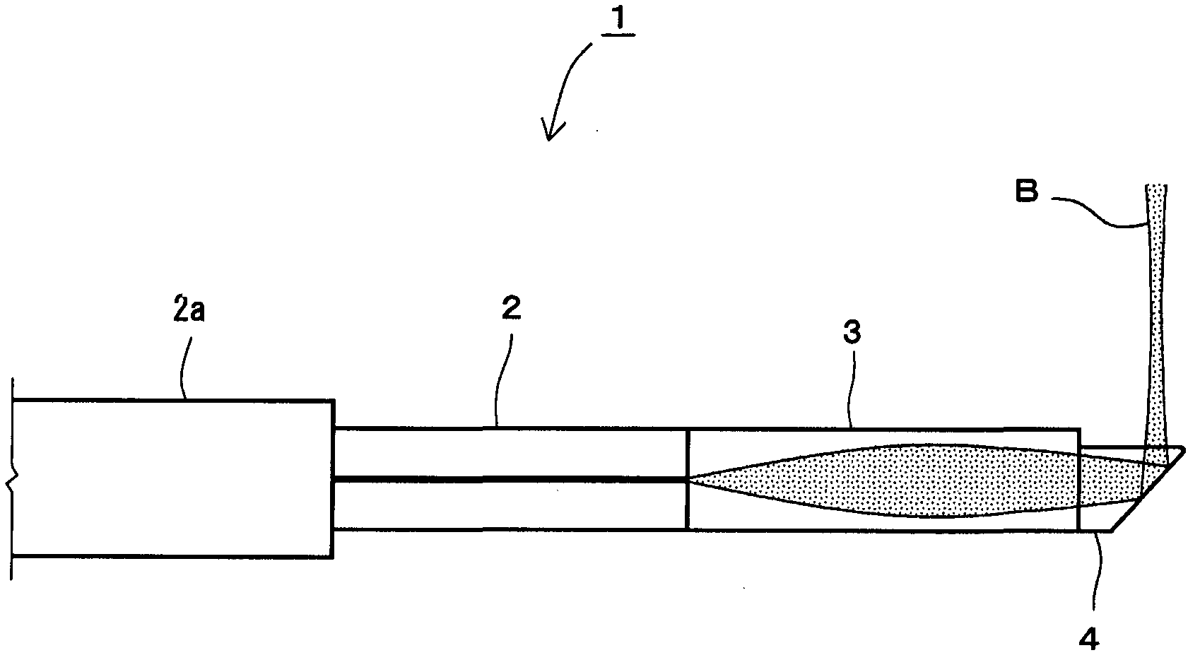 Laterally emitting device and method of manufacturing same