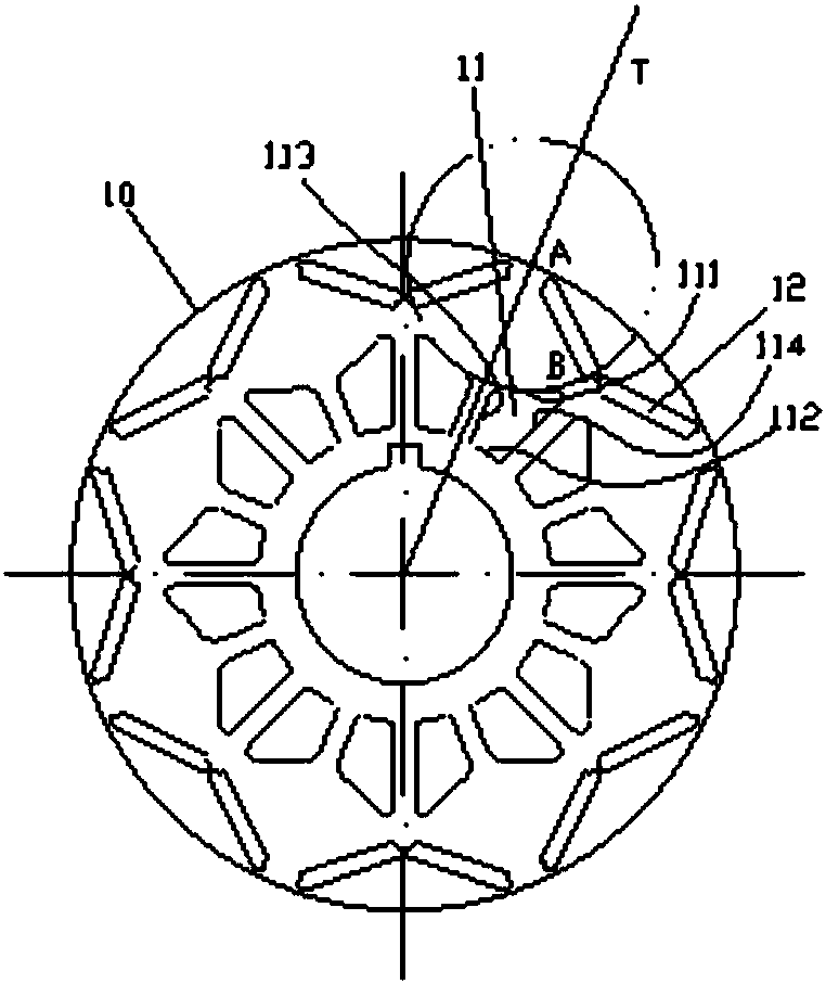 Rotor punching sheet, rotor and motor