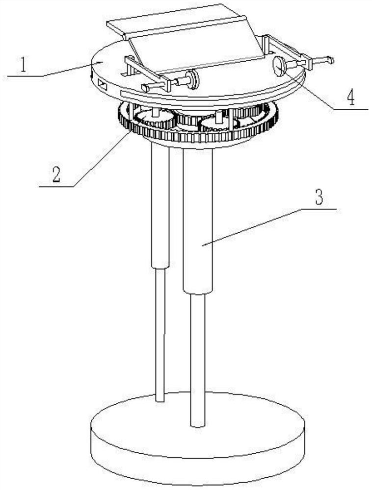 A rotary structure of a three-dimensional garage lifting platform