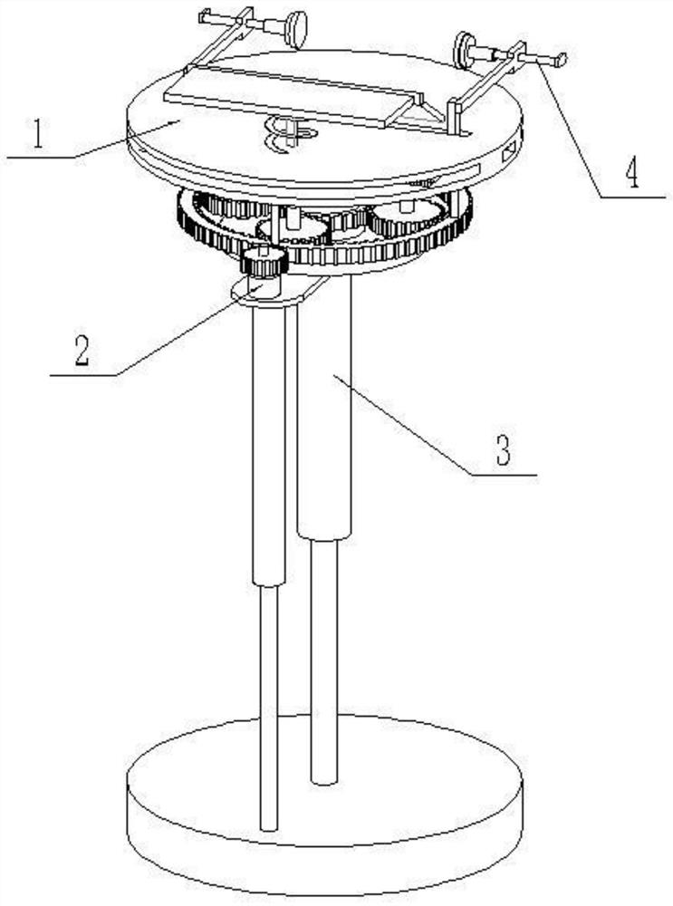 A rotary structure of a three-dimensional garage lifting platform