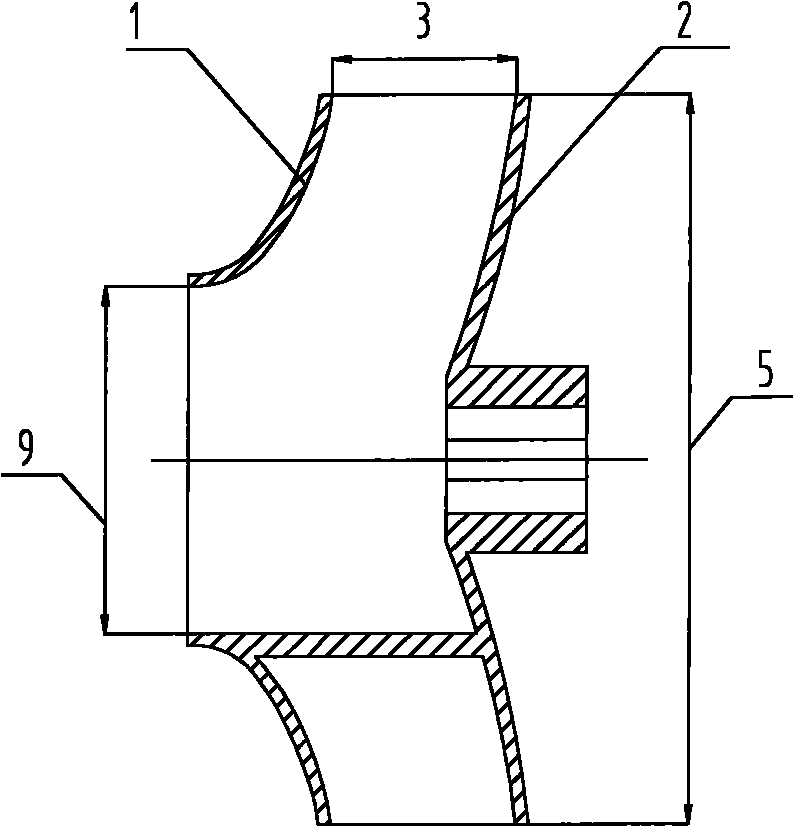 Design method of single-vane stamping type non-clogging impeller