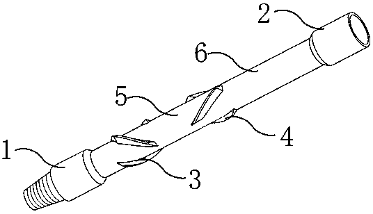 Combined rock debris cleaning tool with positively and reversely spiral blades