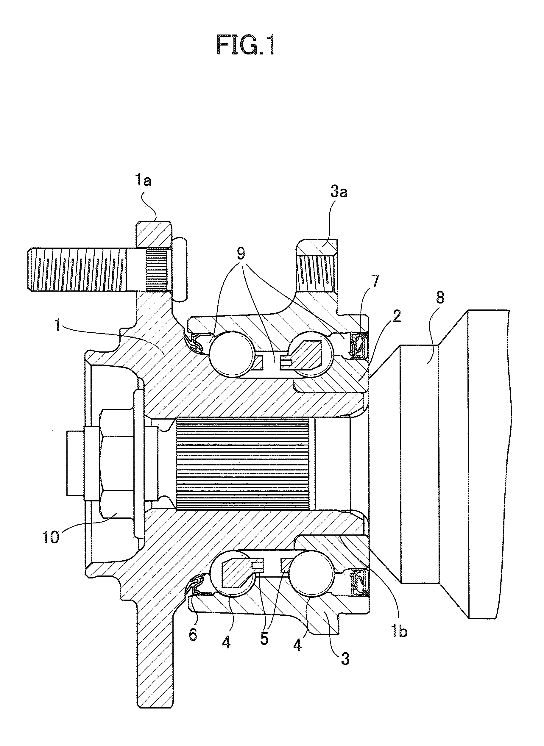 Grease composition for hub unit bearing