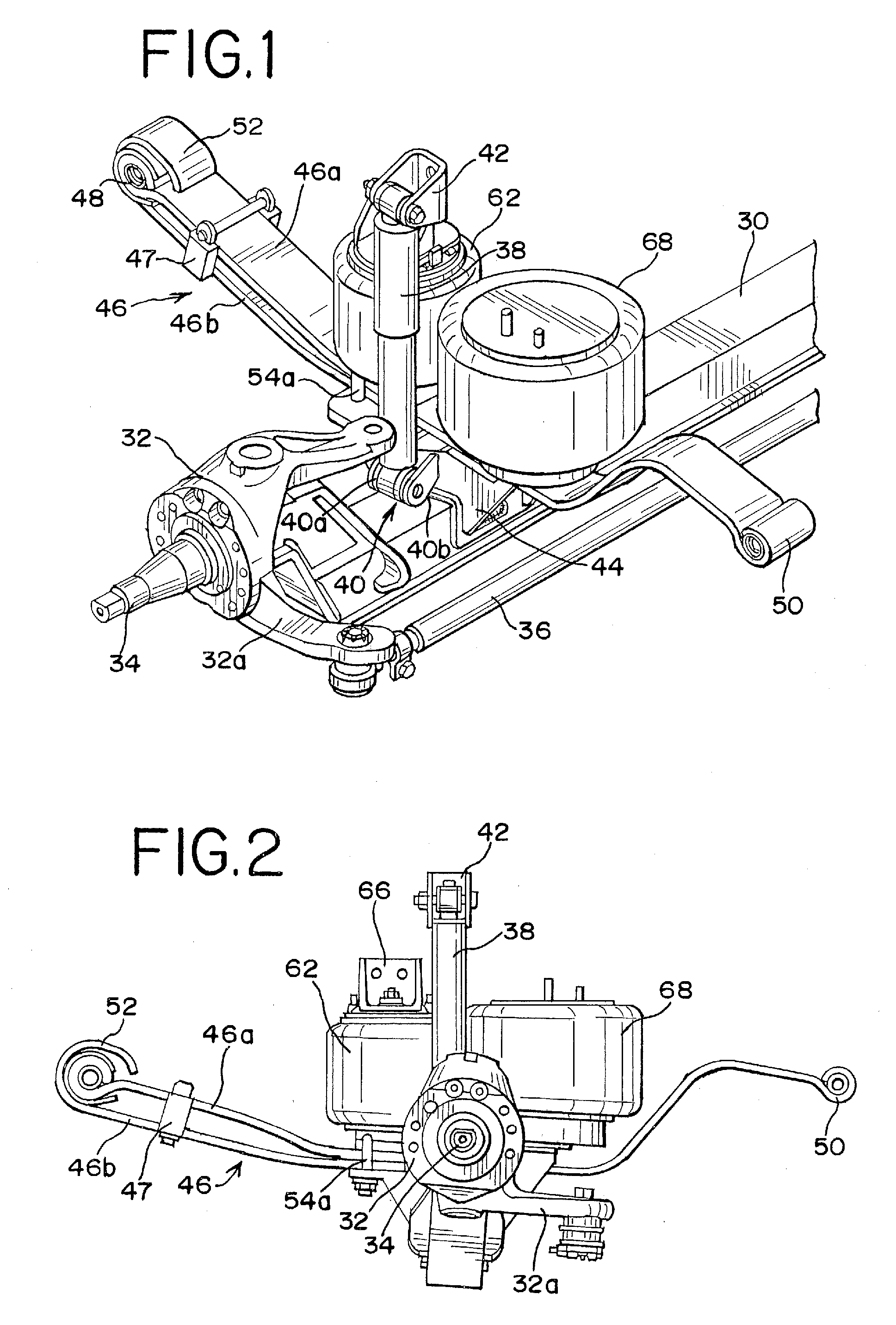Vehicle Suspensions Having Leaf Springs And Alternative Clamp Groups