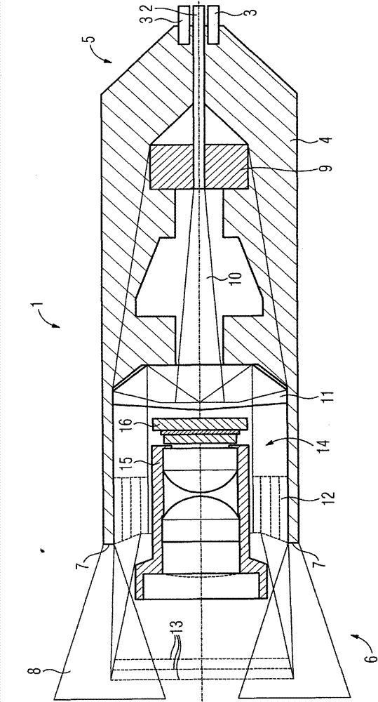 Method and device for recording the form of an ear section