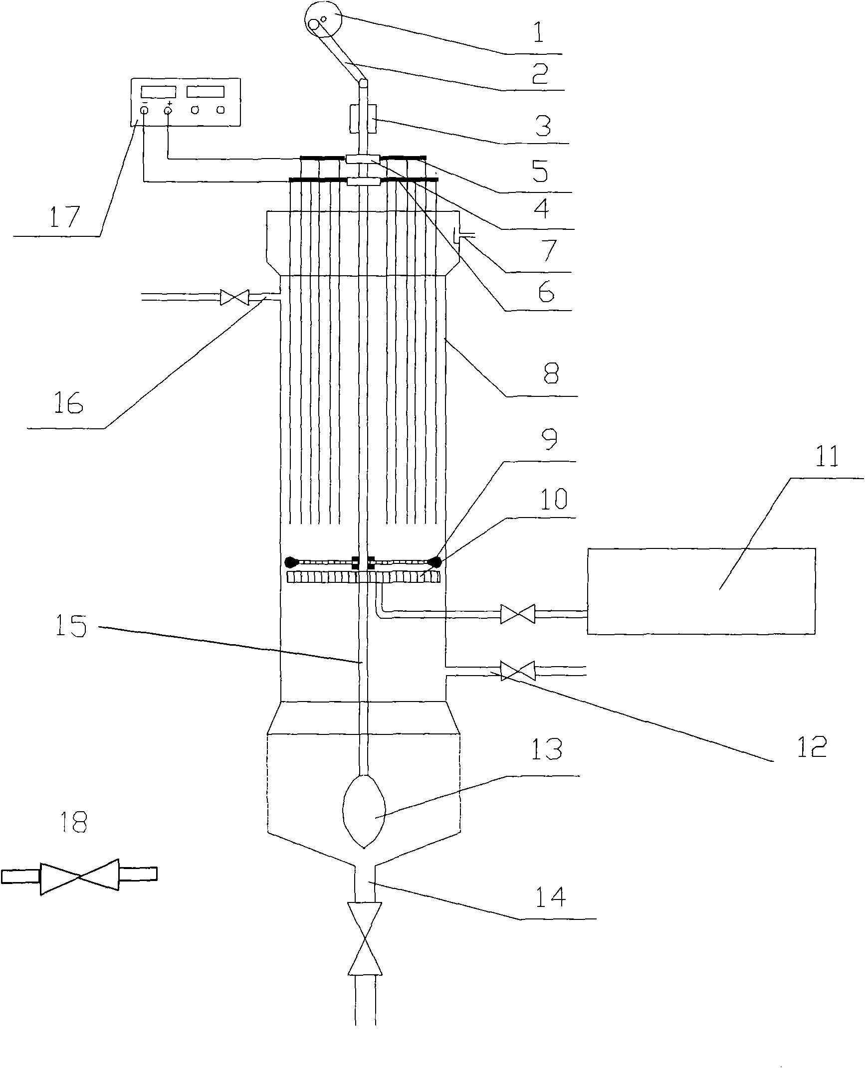 Air-assisted electro-coagulation algae water separation device and using method thereof