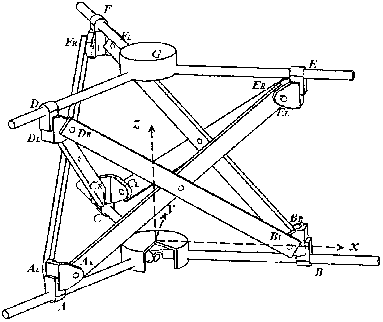 Three-face over-constrained scissor-type lifting mechanism