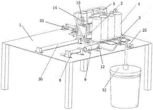 An automatic grease filling device for roller sealing