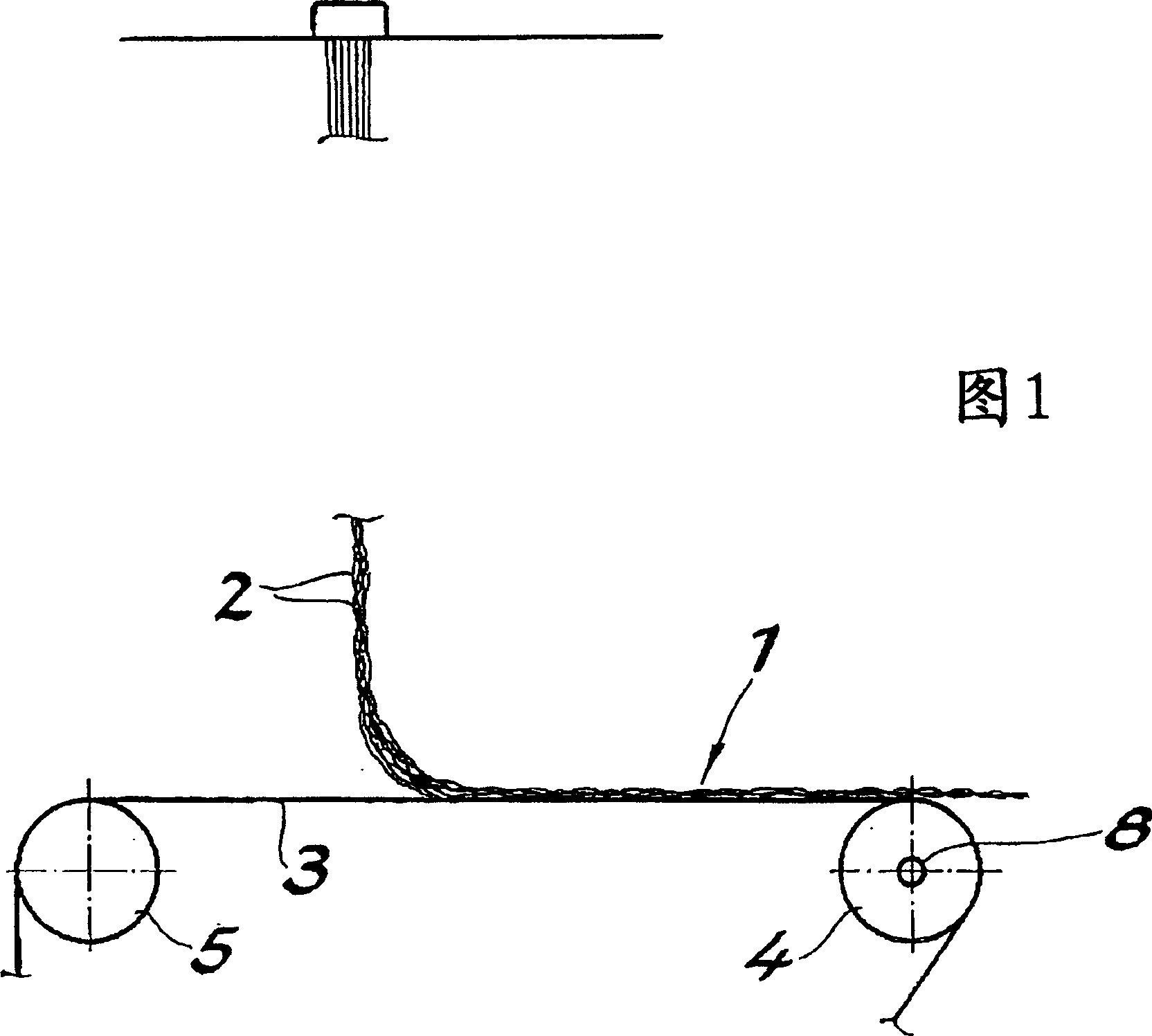 Apparatus for stacking and delivering non-woven fabric fiber-net