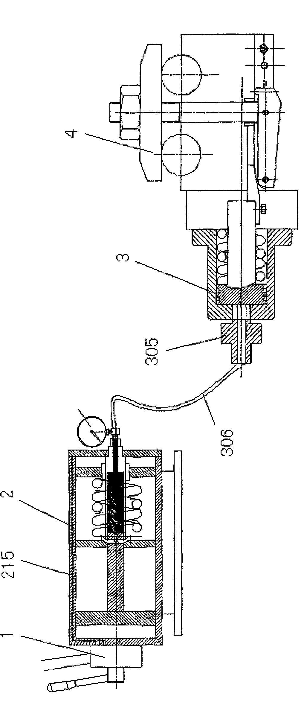 Clamping arrangement of guide block rough milling gap