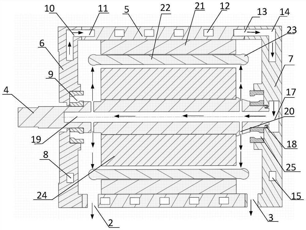 Oil cooling structure of traction motor