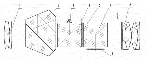 Laser distance measuring and aiming coaxial optical system