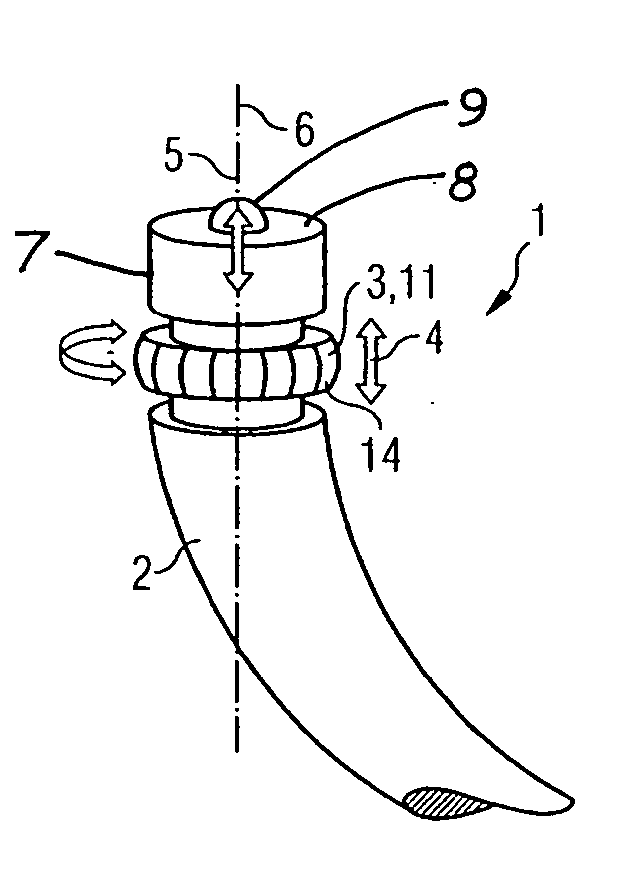 Control device having a rotating actuator