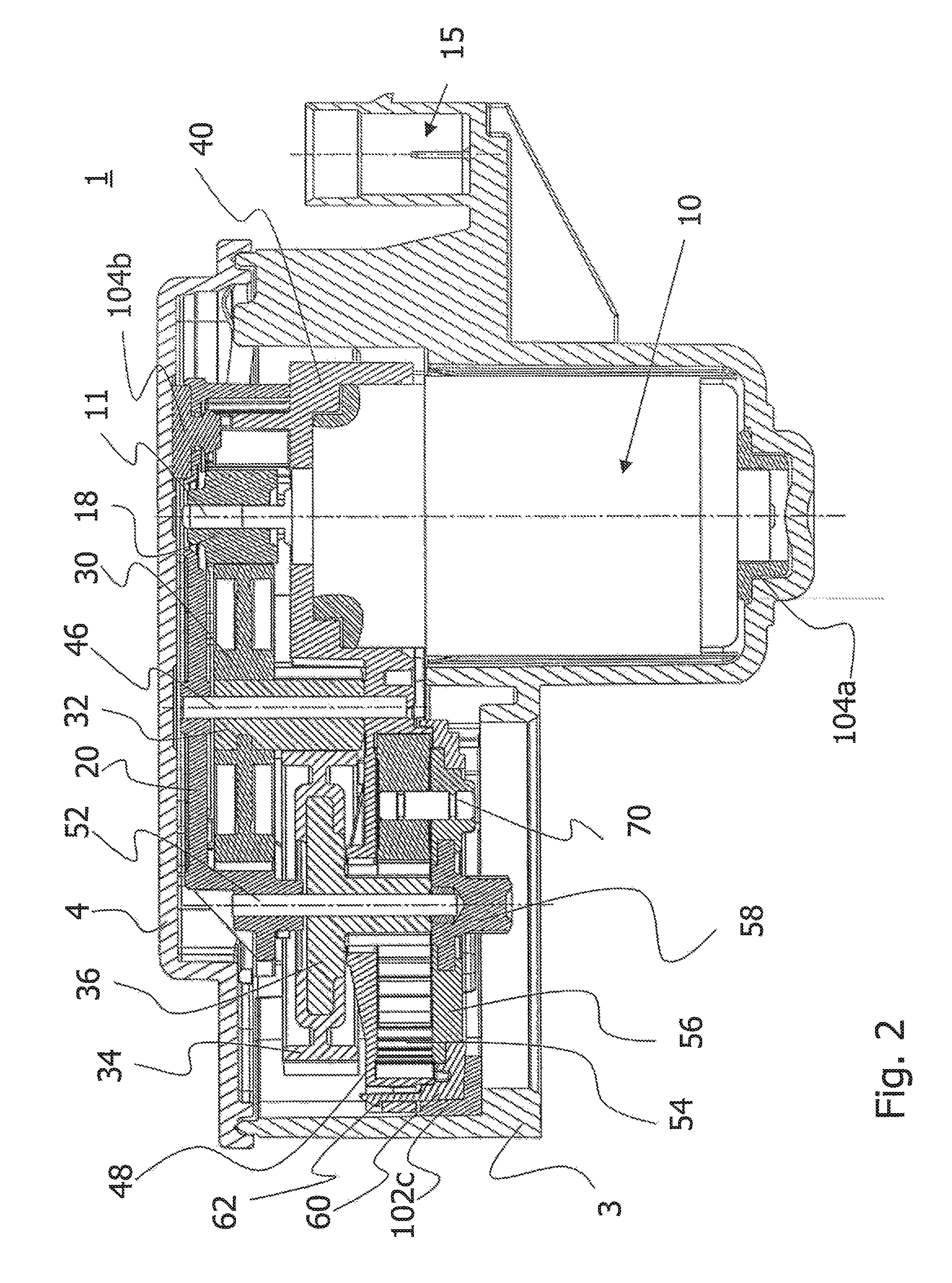Sub-assembly for an electromechanical brake actuator