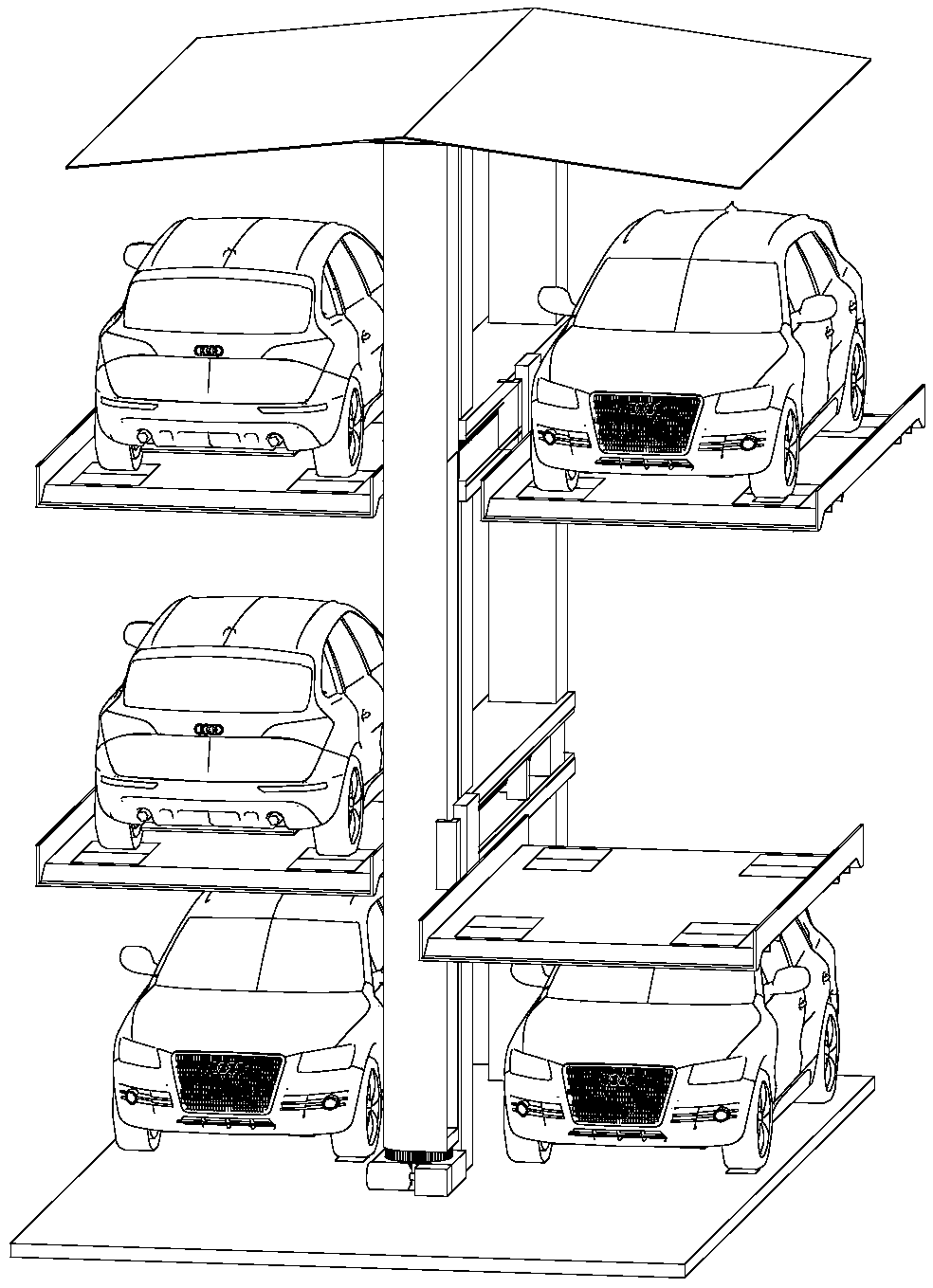 Multi-layer parking platform