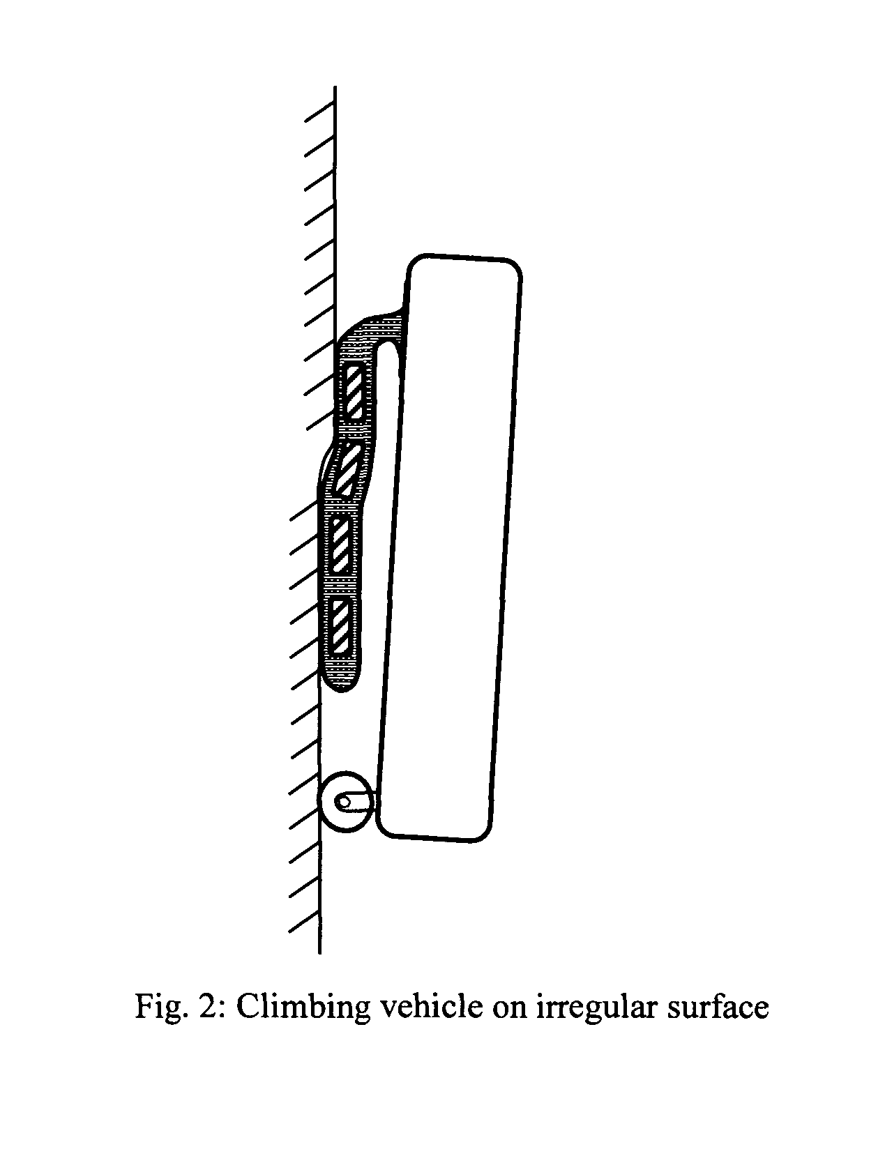 Climbing vehicle with suspension mechanism