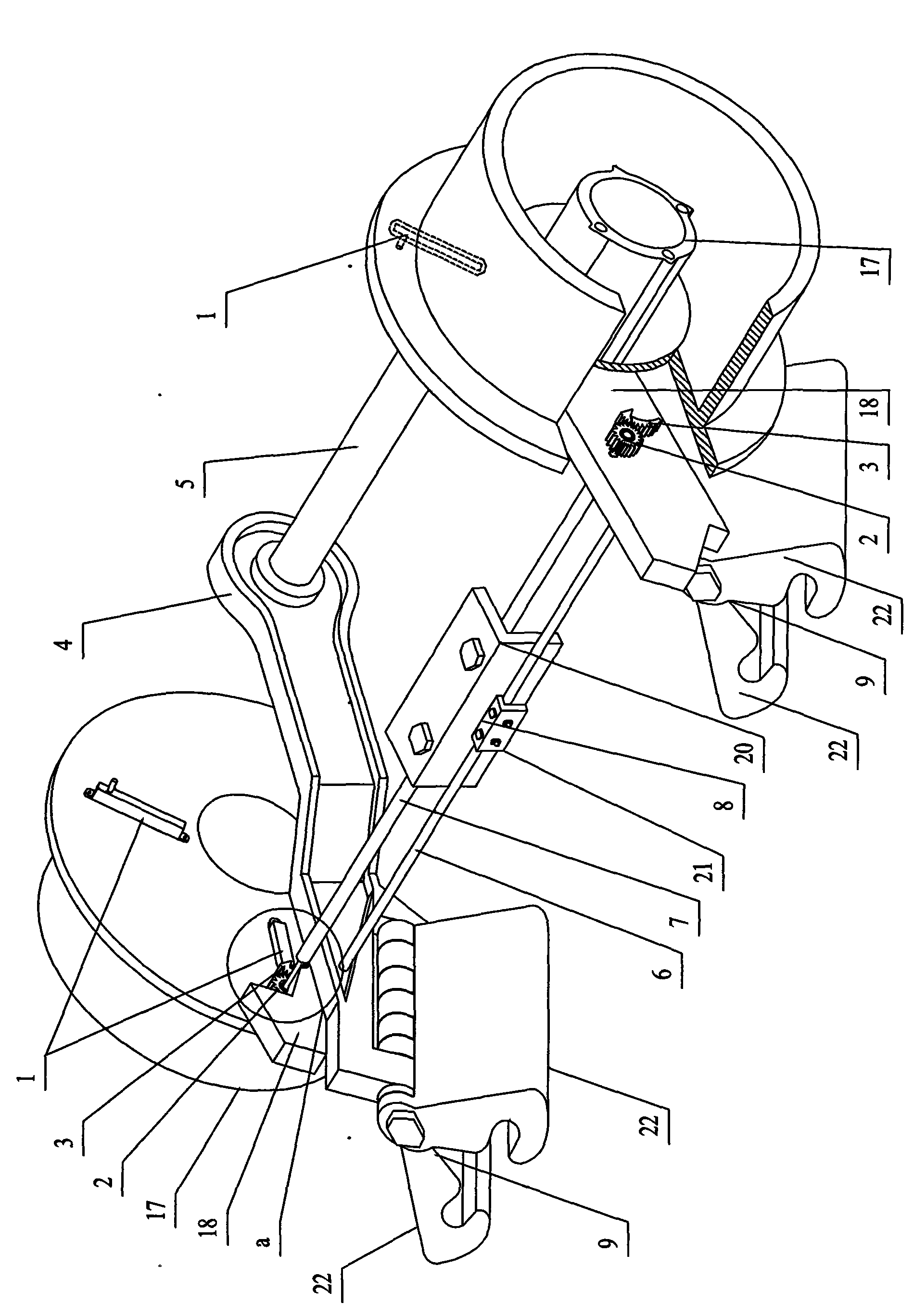 Centrifugal force safety braking device of active track-locking type tramcar