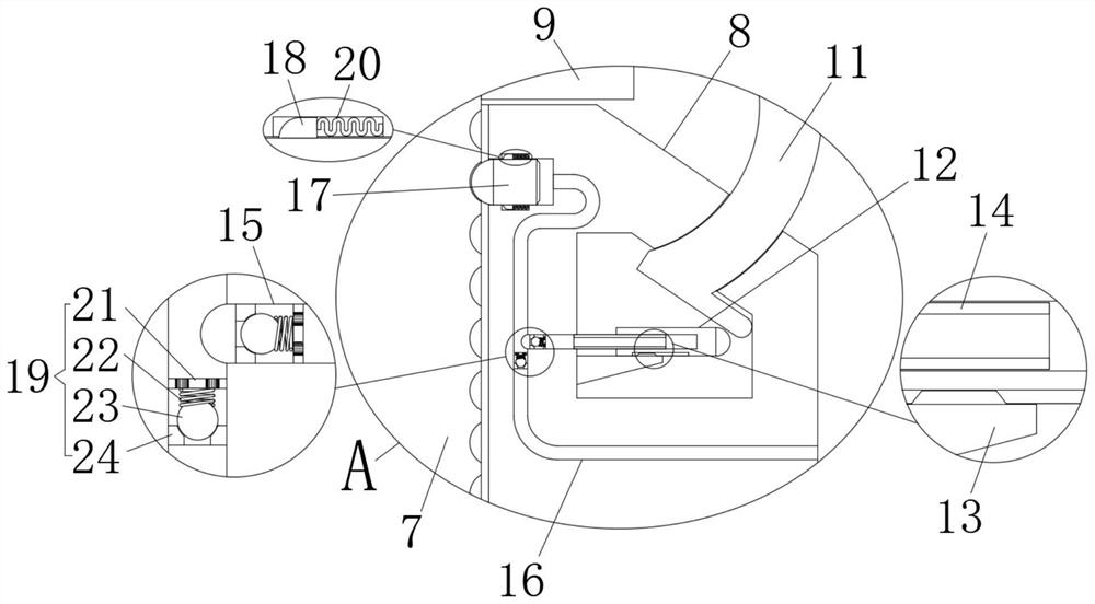 Automatic discharging device for die