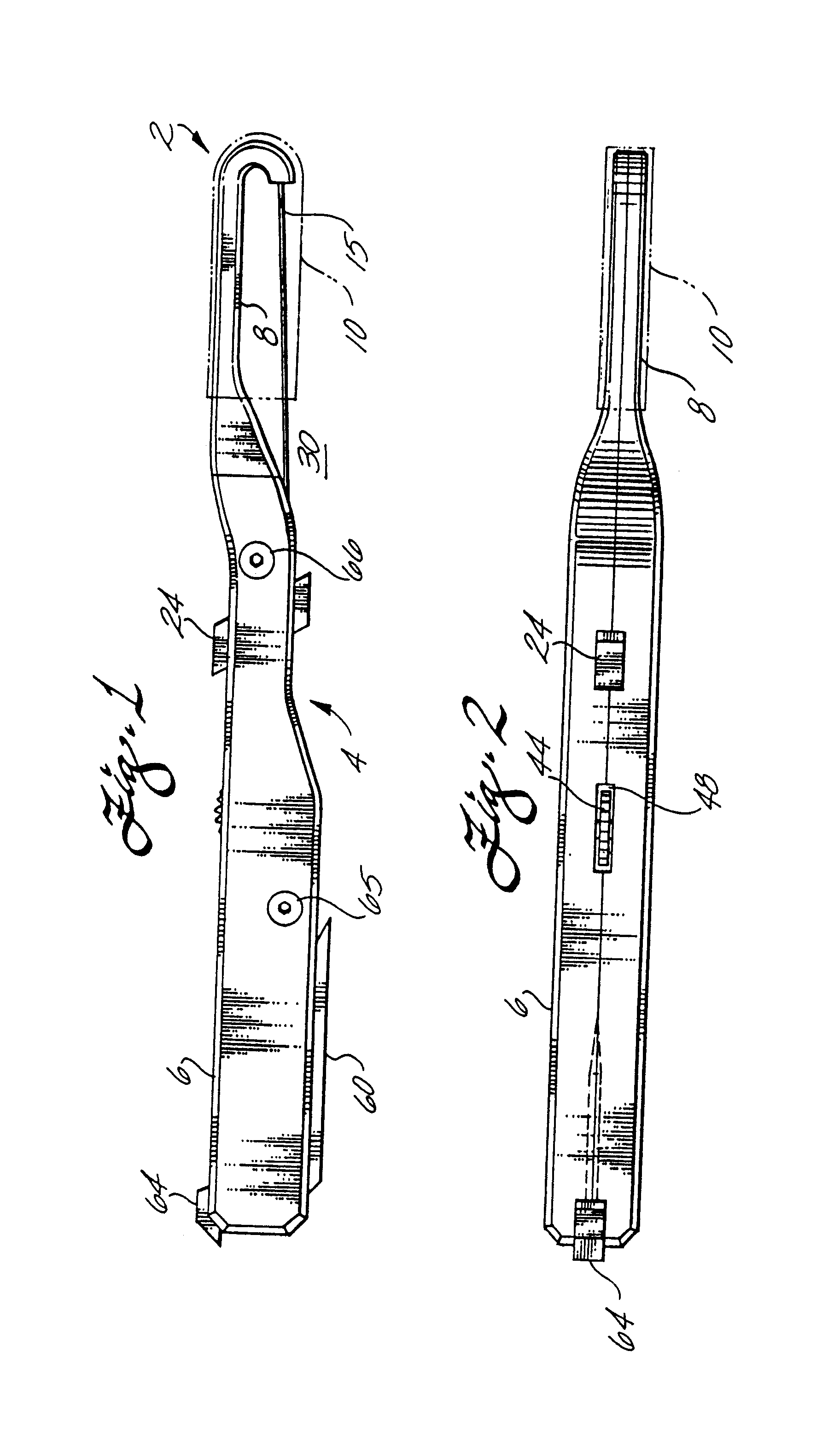 Flossing device with advancing and tensioning mechanism