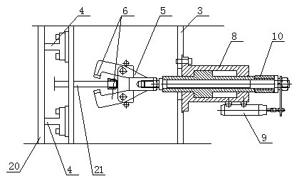 Prestressed track slab reinforcement tensioning machine