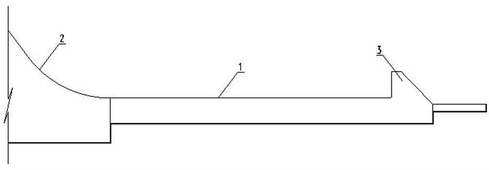 Arc-shaped bottom plate drop sill underflow stilling pool