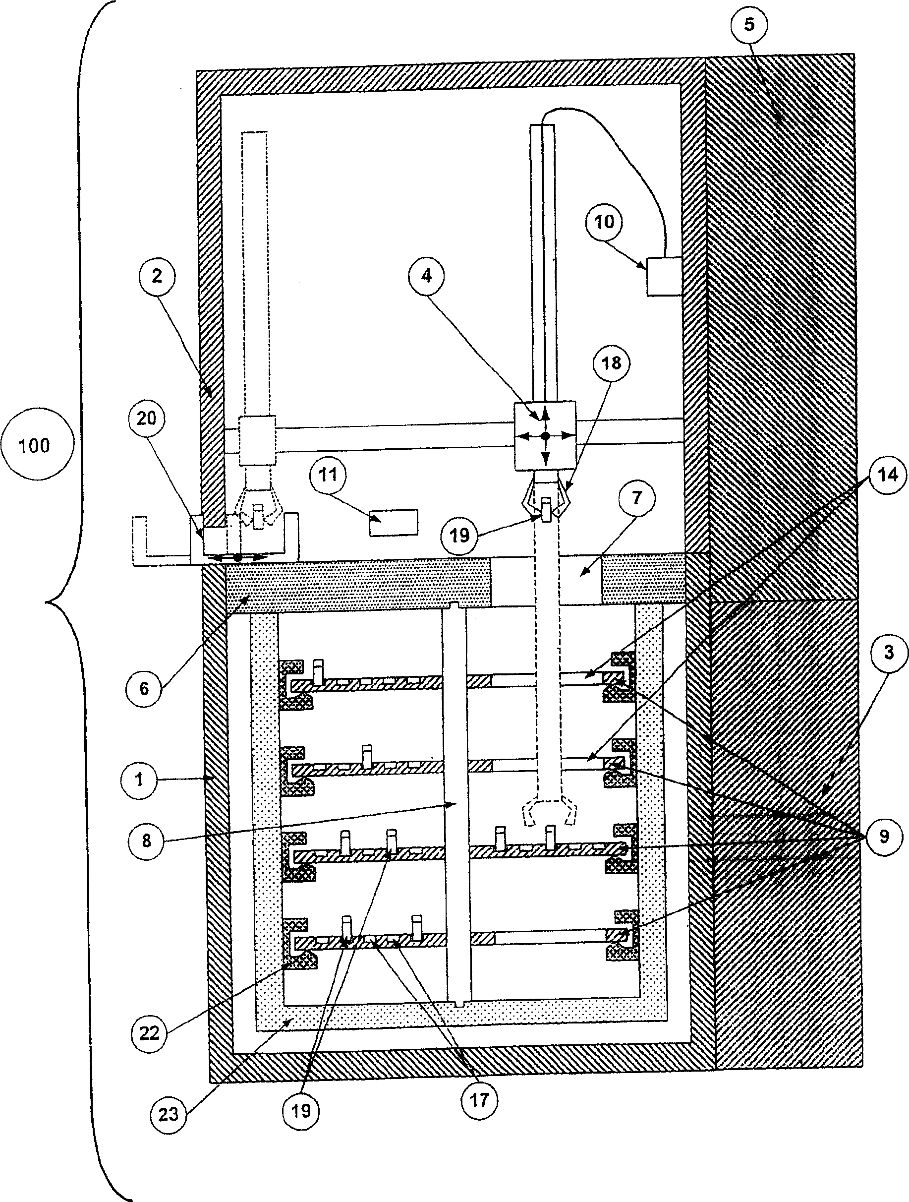 Automatic system for conserving samples at a controlled temperature