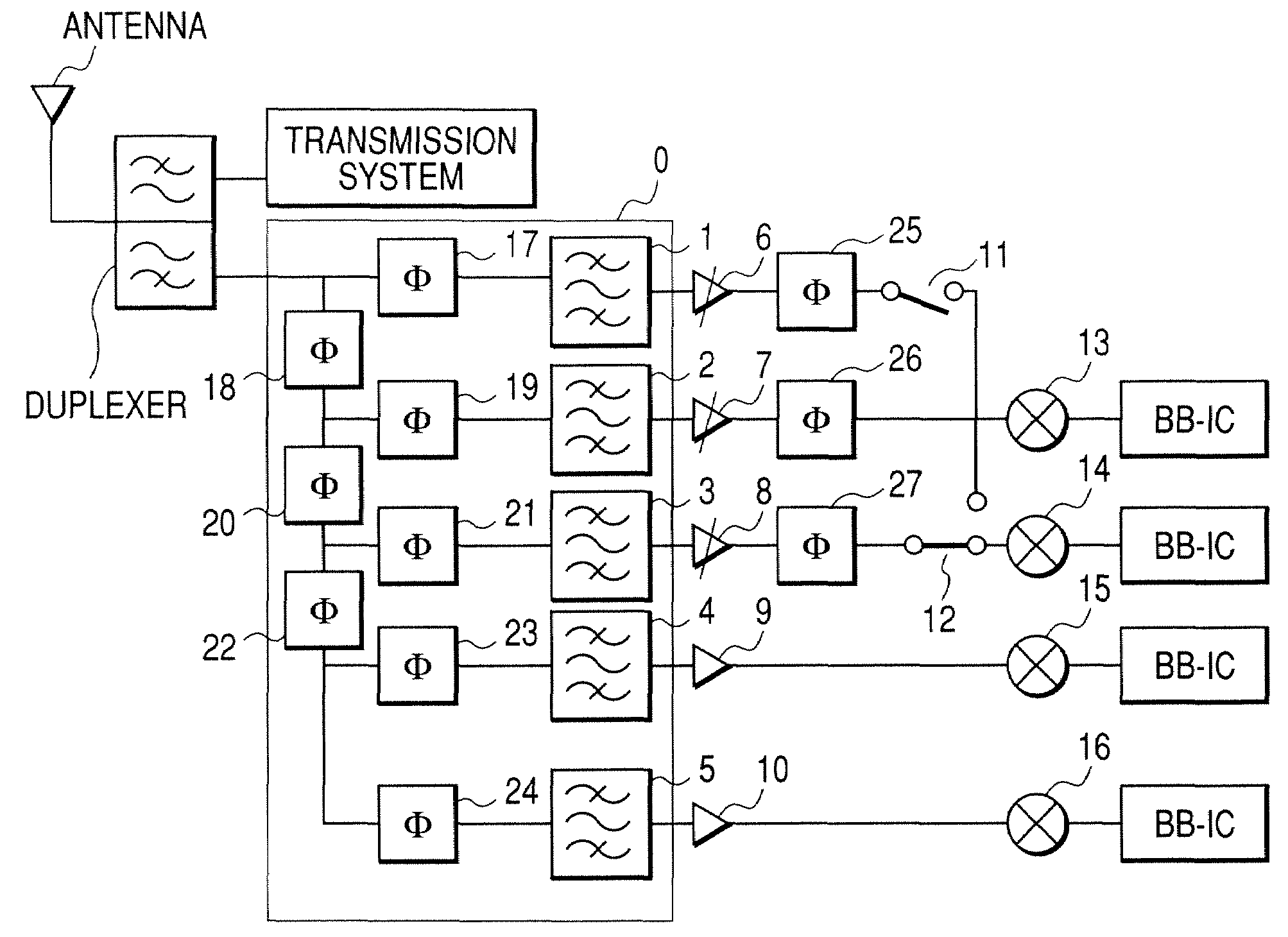 Multiplexer and wireless receiver