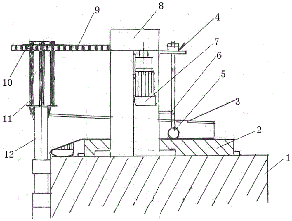 Automatic production type heat treatment pit furnace and accessory device