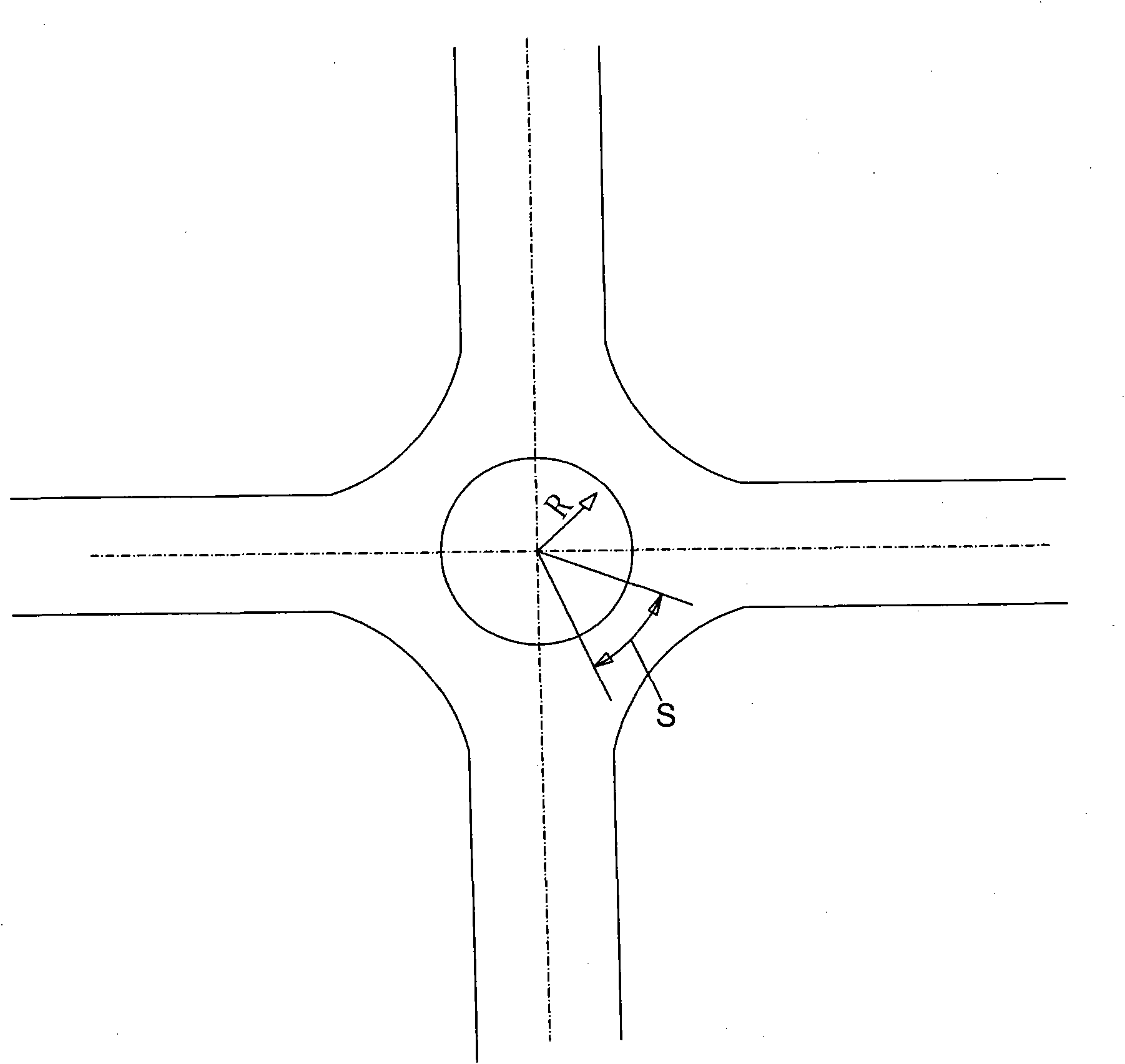 High-efficiency passing method for road intersection