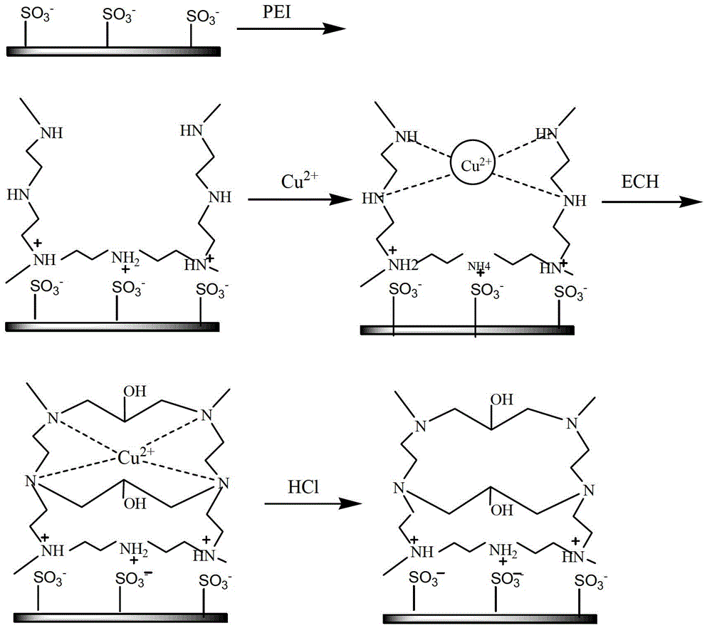Ion exchange composite film with selectivity on single cation