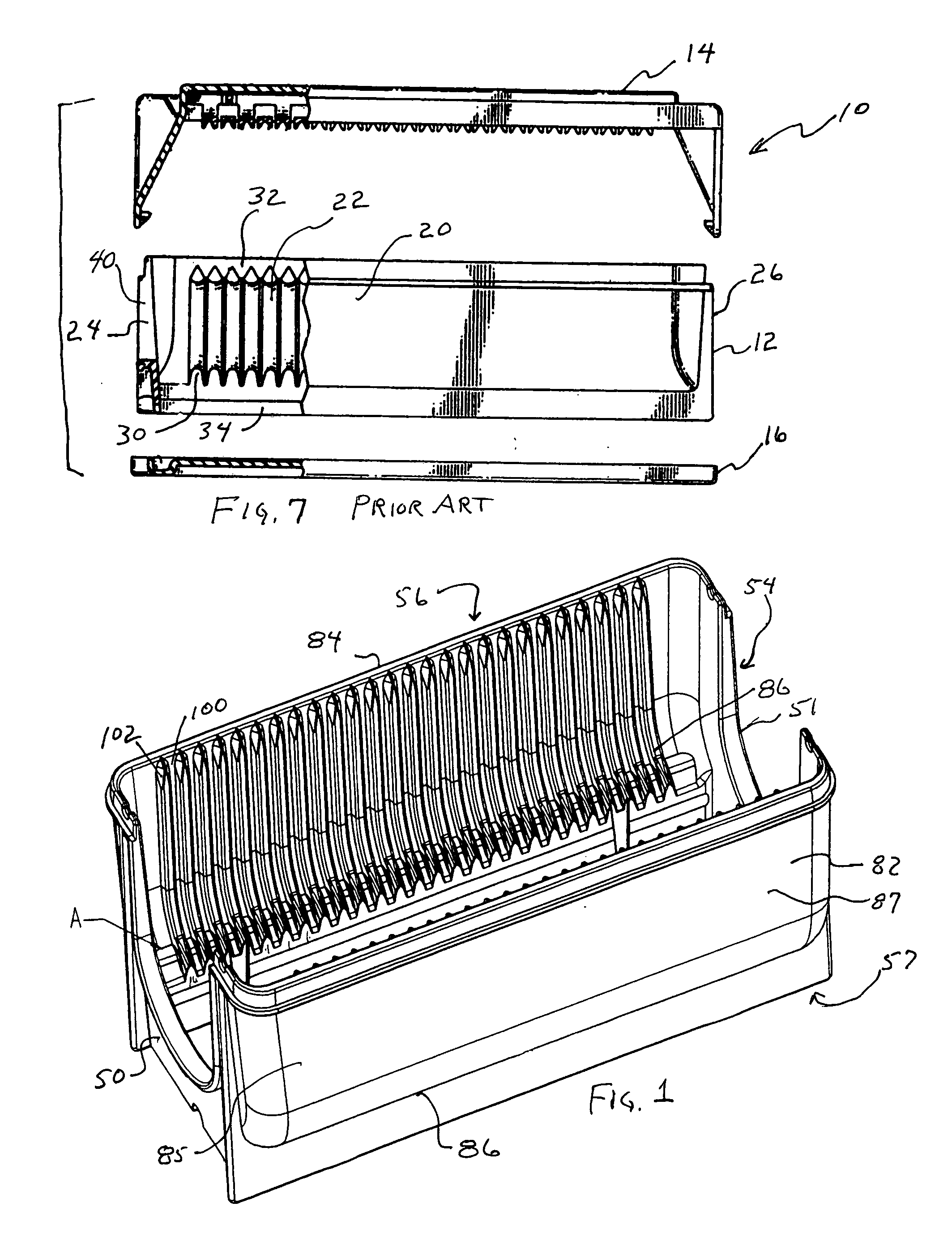 Shipper with tooth design for improved loading